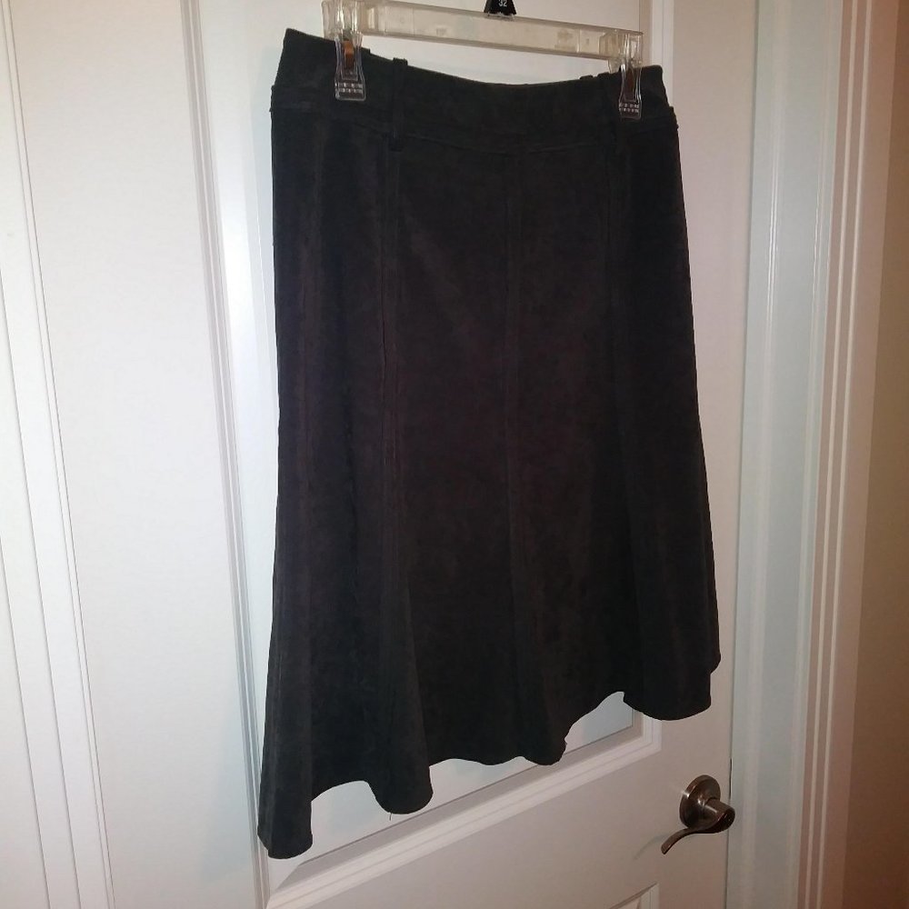 Larry Levine Grey Stretch A-Line Skirt Size 6